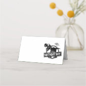 Tレックス誕生日ボーイフォールディング座席表 プレイスカード (裏面)