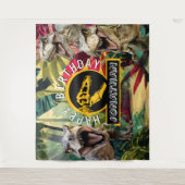 Tレックス轟音グッドタイム背景 タペストリー (正面)