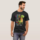 Tレックス長い幼稚園1年生を見る Tシャツ (正面フル)