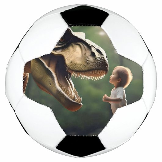 Tレックス顔の恐怖 サッカーボール (正面)