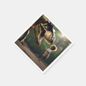 Tレックス顔の恐怖 スタンダードカクテルナプキン (角)