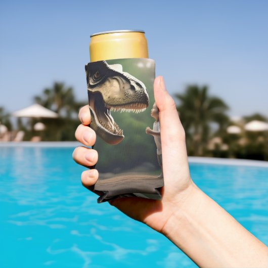 Tレックス顔の恐怖 スリム缶クーラー (インサイチュ プール)