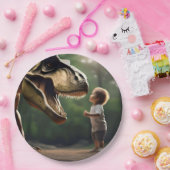 Tレックス顔の恐怖 ペーパープレート (パーティー)