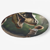 Tレックス顔の恐怖 ペーパープレート (アングル)