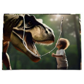 Tレックス顔の恐怖 ラージペーパーバッグ (正面)