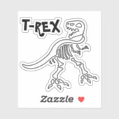 Tレックス骨格 シール (シート)