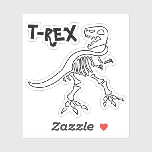 Tレックス骨格 シール (シート)