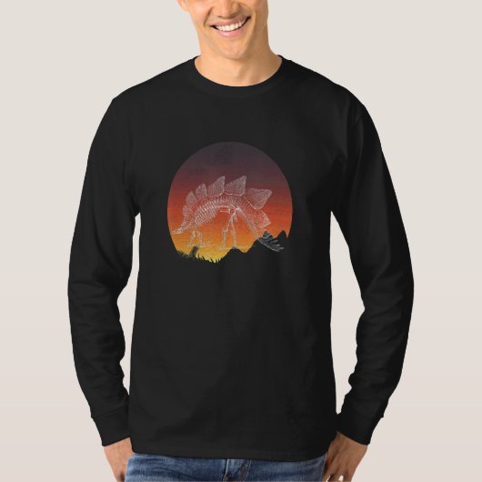 Tレックス骨格Dino骨古生物学者Fossil Di Tシャツ (正面)