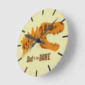 Tレックス骨 ラウンド壁時計 (傾斜)