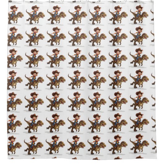 Tレックス シャワーカーテン (正面)