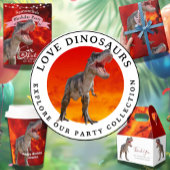 Tレックス、ジュラシック・ワールド、火災パーティー プレイスカード