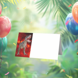 Tレックス、ジュラシック・ワールド、火災パーティー プレイスカード