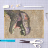 Tレックス、ティラノサウルス・レックス、恐竜のヴィンテージのアンティークの芸術 薄葉紙 (クラフト)