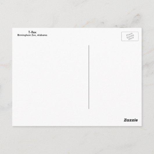 Tレックス ポストカード (裏面)