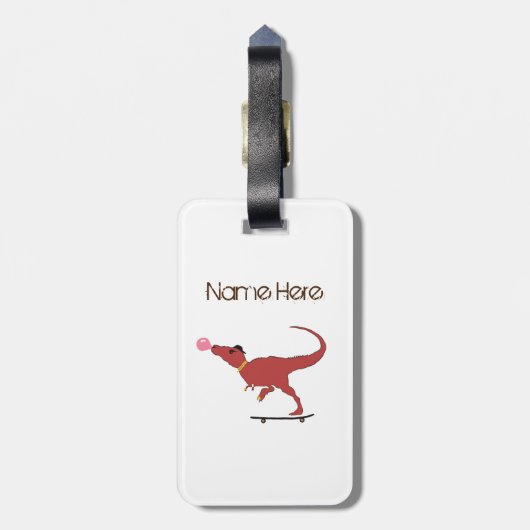 Tレックス ラゲッジタグ (裏面縦)