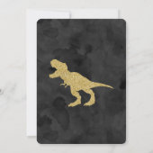 Tレックス、少年、第3誕生日、恐竜 招待状 (裏面)