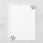 Tレックス、恐竜誕生日、 招待状 (裏面)