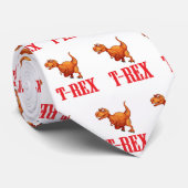 Tレックス-男の子の女の子の子供のための恐竜 ネクタイ (ロール)