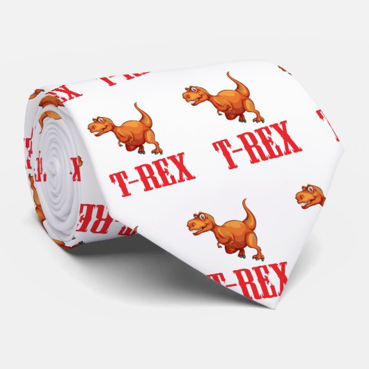 Tレックス-男の子の女の子の子供のための恐竜 ネクタイ (ロール)