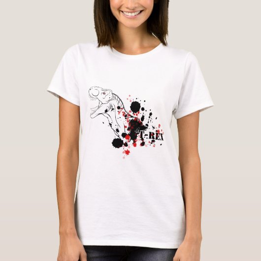 Tレックス(赤と黒) Tシャツ (正面)