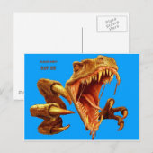 Tレックス_blue screen.jpg ポストカード (正面/裏面)