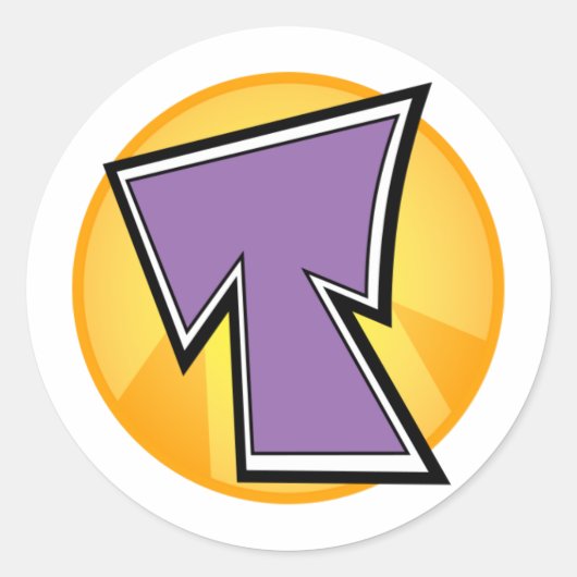 Tロゴシール ラウンドシール (正面)