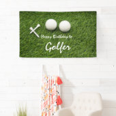 T型が緑色のハッピーバースデー 横断幕 (インサイチュ)