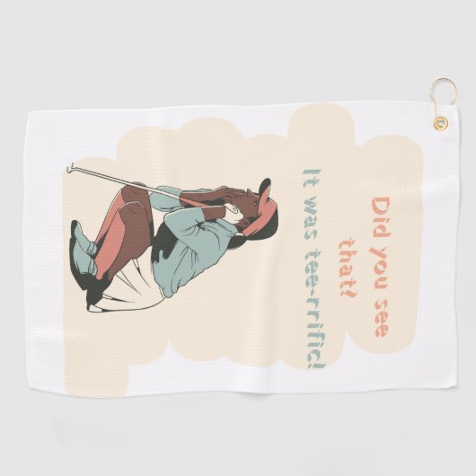 「T型だ、確かに！」 ゴルフタオル (横)