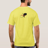 T型の充電 Tシャツ (裏面)