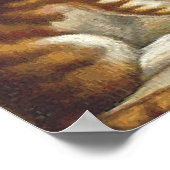 T型の好奇心の強い猫 ポスター (角)