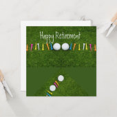 T型ハッピーリタイアメント付きゴルフボール カード (正面/裏面インサイチュ)
