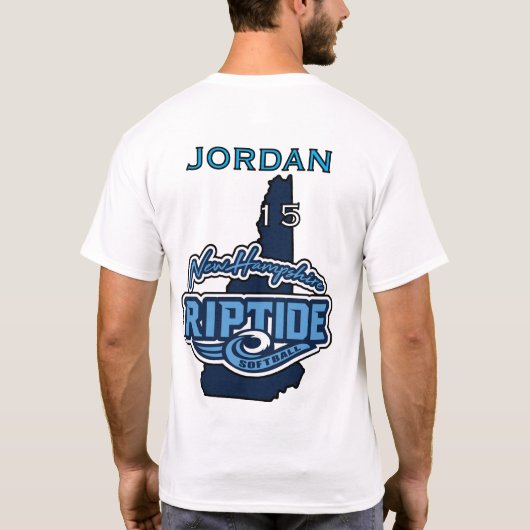 T型(名前をカスタムすると番号) Tシャツ (裏面)