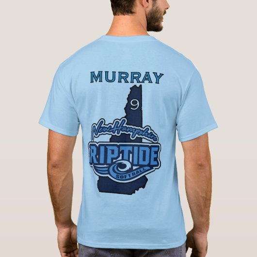 T型(名前をカスタムすると番号) Tシャツ (裏面)