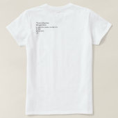 T大切シャ大切ツ Tシャツ (デザイン裏面)