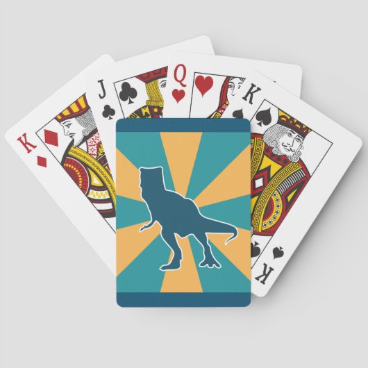 T怒レックスの漫画の黄色と青 トランプ (裏面)