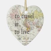 T旅行は住むことです セラミックオーナメント (右)