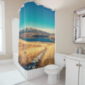 T湖ジョン山の景勝表示ポイントT湖 シャワーカーテン (インサイチュ)