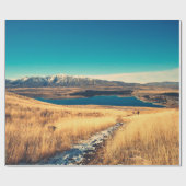 T湖ジョン山の景勝表示ポイントT湖 ラッピングペーパー (フラット)