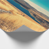 T湖ジョン山の景勝表示ポイントT湖 ラッピングペーパー (角)