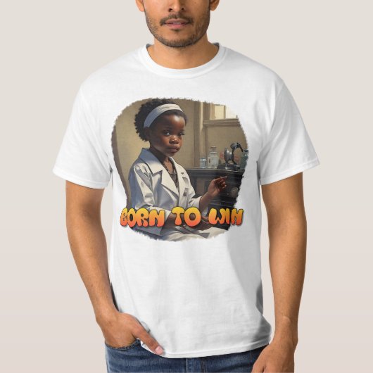 T生まれシャツ先生に勝つ Tシャツ (正面)
