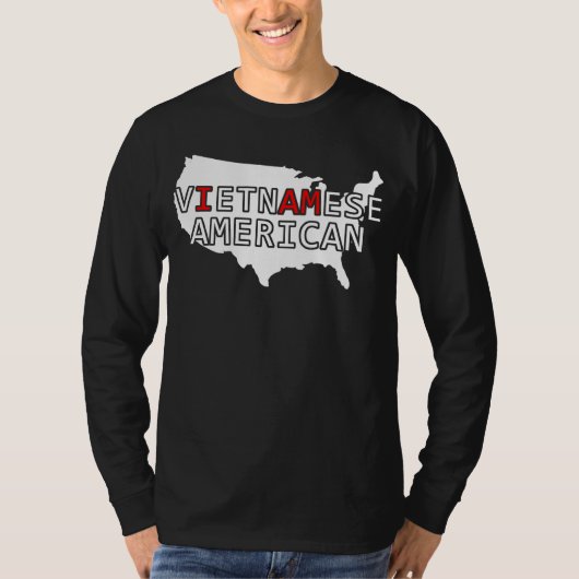 T祝型とのベトナム系アメリカ人プライド- Tシャツ (正面)