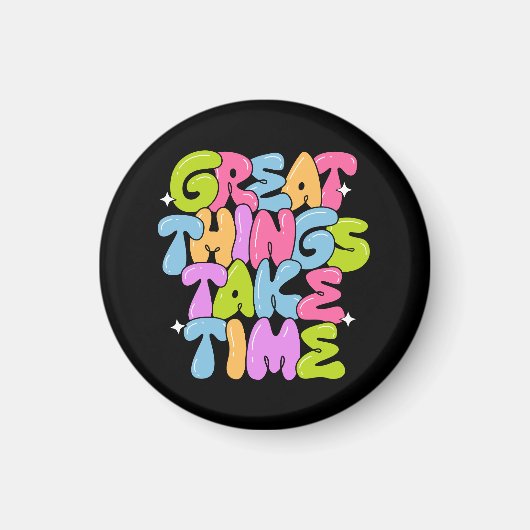 T素晴らしシャツの時間がかかる マグネット (正面)