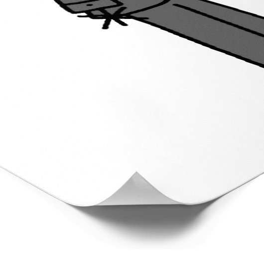 T結婚シャツとギフトを着た夫婦 ポスター (角)