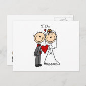 T結婚シャツとギフトを着た夫婦 ポストカード (正面/裏面)