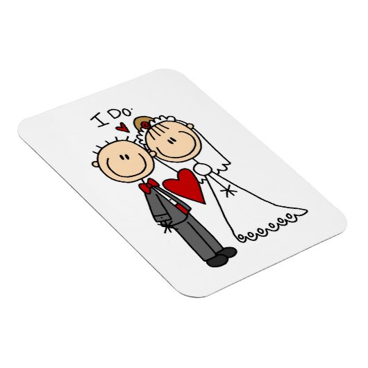 T結婚シャツとギフトを着た夫婦 マグネット (右側)