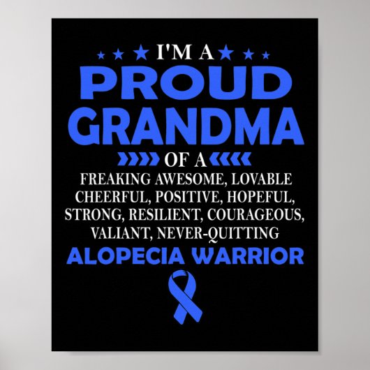 T誇りを持った型脱毛症のおばあちゃん ポスター (正面)