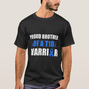 T誇りを持った1d戦士の糖尿病認識度の兄弟 Tシャツ