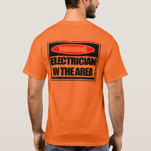 T警告シャツの安全部門の電気技師 Tシャツ