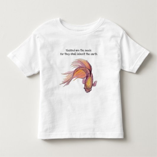 T賛美シャツはおとなしい魚の幼児 トドラーTシャツ (正面)