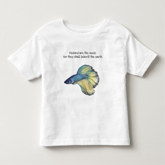 T賛美シャツはおとなしい魚の幼児 トドラーTシャツ (正面)